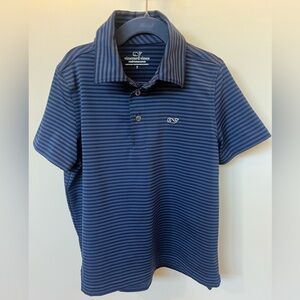 Vineyard Vines Navy Blue Striped Polo Shirt
